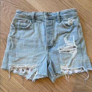 Girls Distressed Denim Shorts
